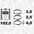 Jeu de segments de pistons ET ENGINETEAM R1004700 - Visuel 2
