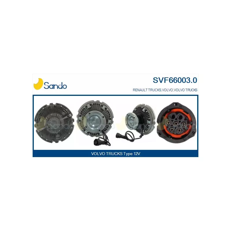 Embrayage, ventilateur de radiateur SANDO SVF66003.0