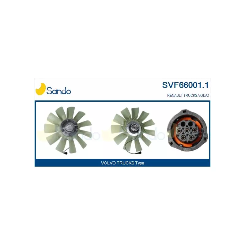 Embrayage, ventilateur de radiateur SANDO SVF66001.1