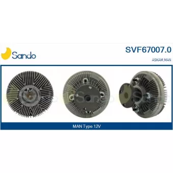 Embrayage, ventilateur de radiateur SANDO