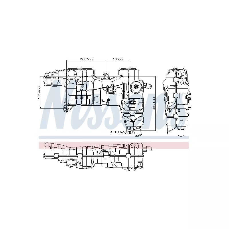 Vase d'expansion, liquide de refroidissement NISSENS 996310