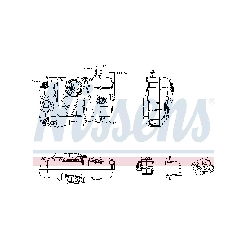 Vase d'expansion, liquide de refroidissement NISSENS 996162