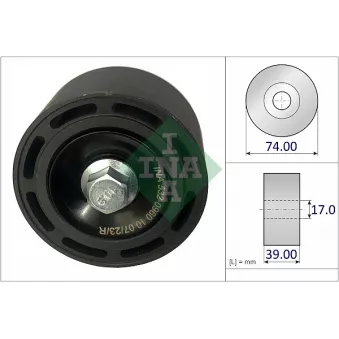 Poulie renvoi/transmission, courroie trapézoïdale à nervures INA