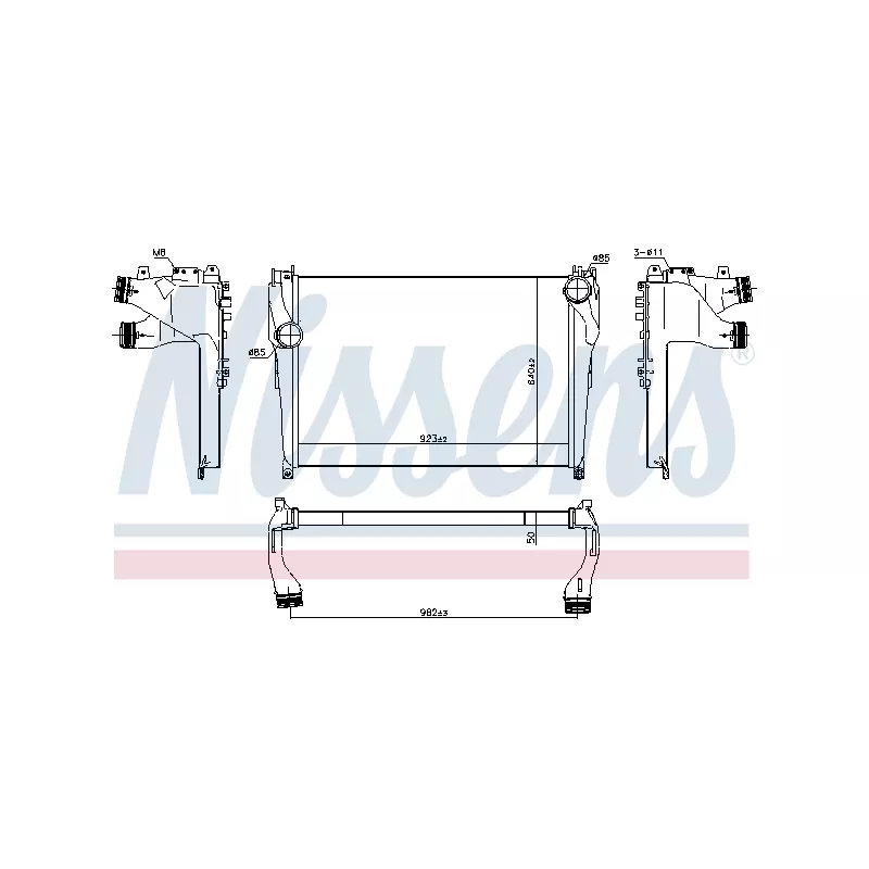 Intercooler, échangeur NISSENS 961567