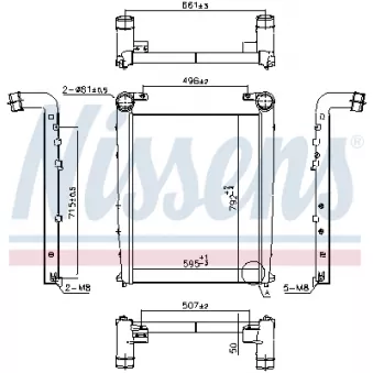 Intercooler, échangeur NISSENS