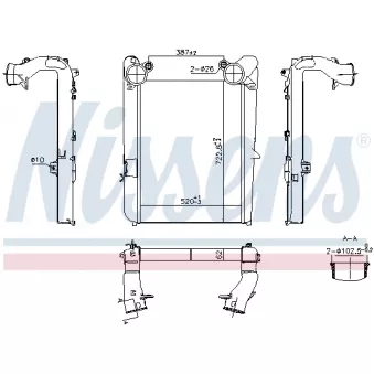Intercooler, échangeur NISSENS