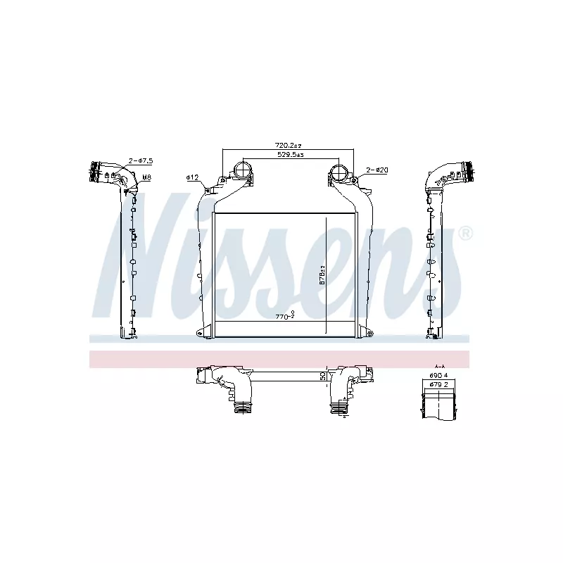 Intercooler, échangeur NISSENS 961323