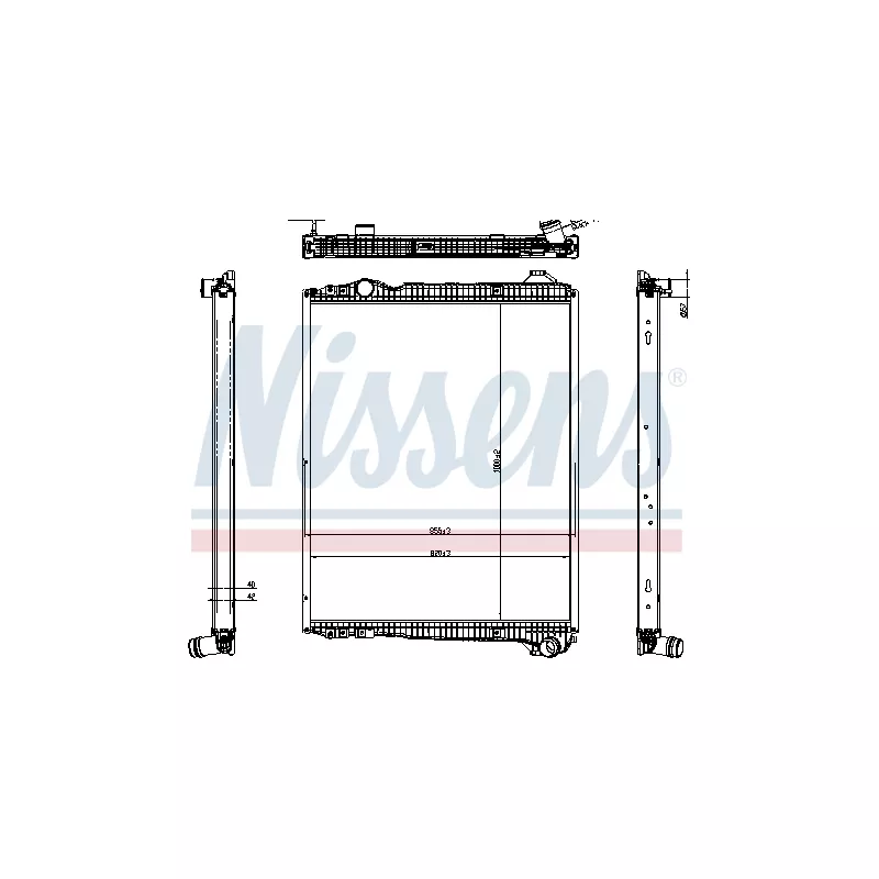 Radiateur, refroidissement du moteur NISSENS 606323