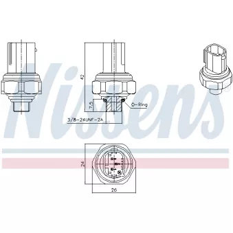 Pressostat, climatisation NISSENS