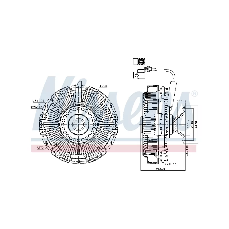 Embrayage, ventilateur de radiateur NISSENS 86248