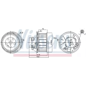 Pulseur d'air habitacle NISSENS