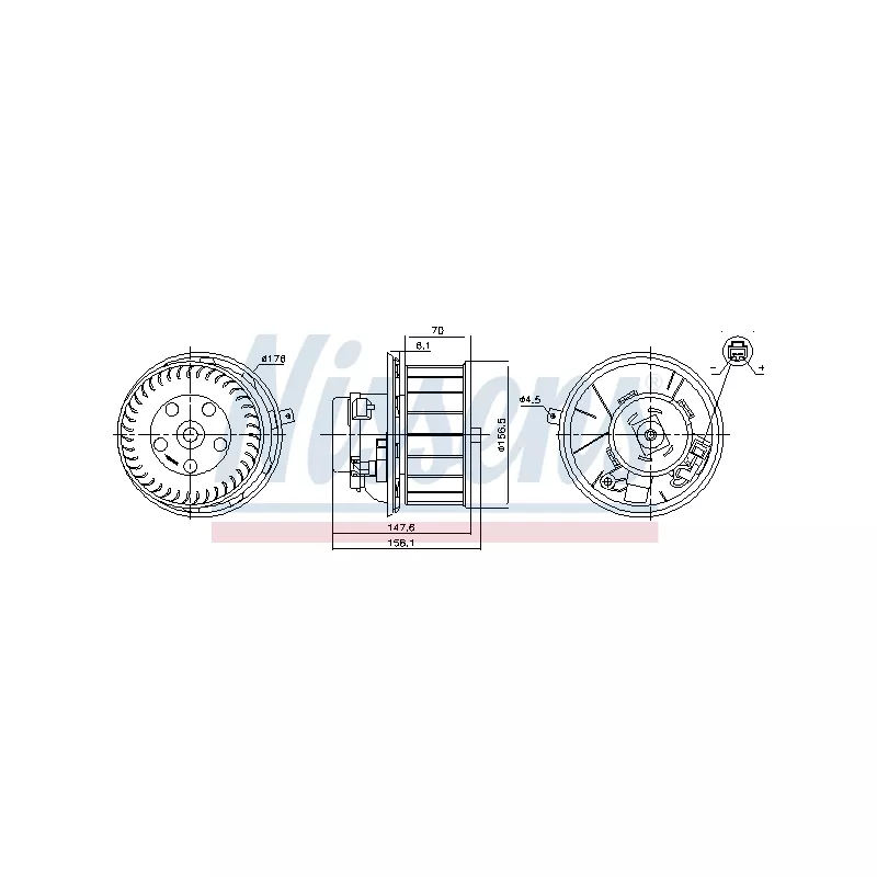 Pulseur d'air habitacle NISSENS 87643