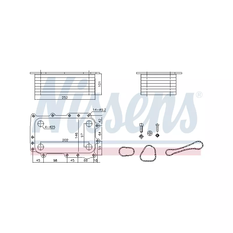 Radiateur d'huile NISSENS 91431