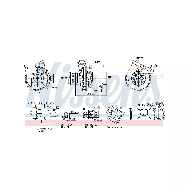 Turbocompresseur, suralimentation NISSENS 93697