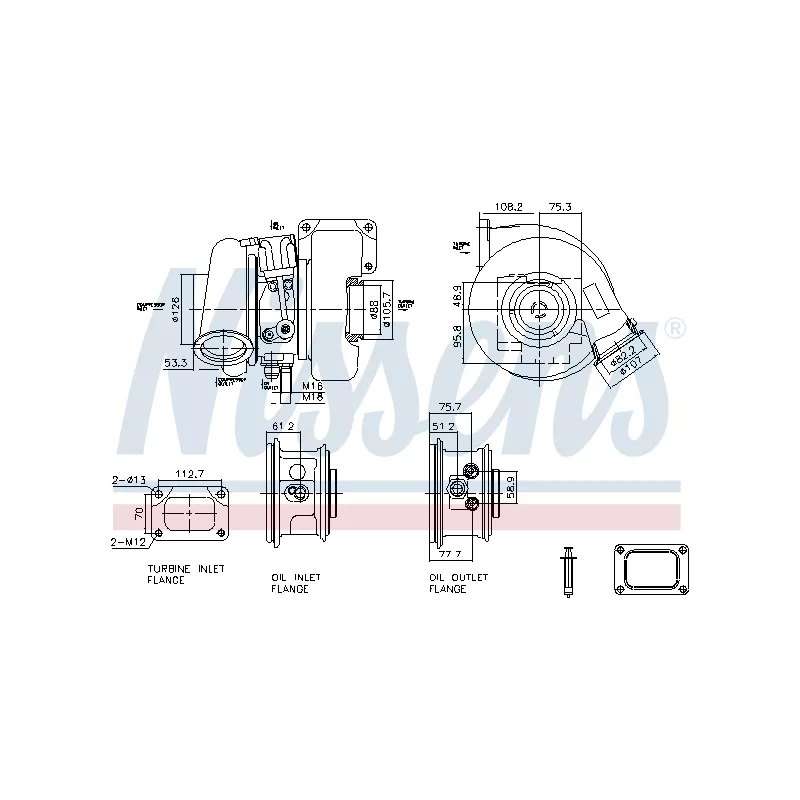 Turbocompresseur, suralimentation NISSENS 93727