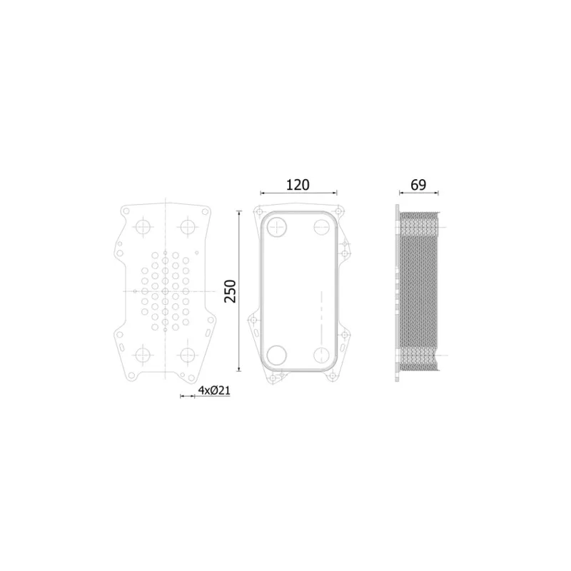 Radiateur d'huile MAHLE CLC 316 000S