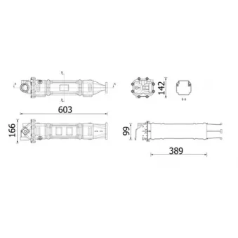 Radiateur, réaspiration des gaz d'échappement MAHLE