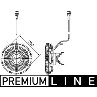 Embrayage, ventilateur de radiateur MAHLE CFC 99 000P