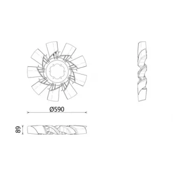 Ventilateur, refroidissement du moteur MAHLE