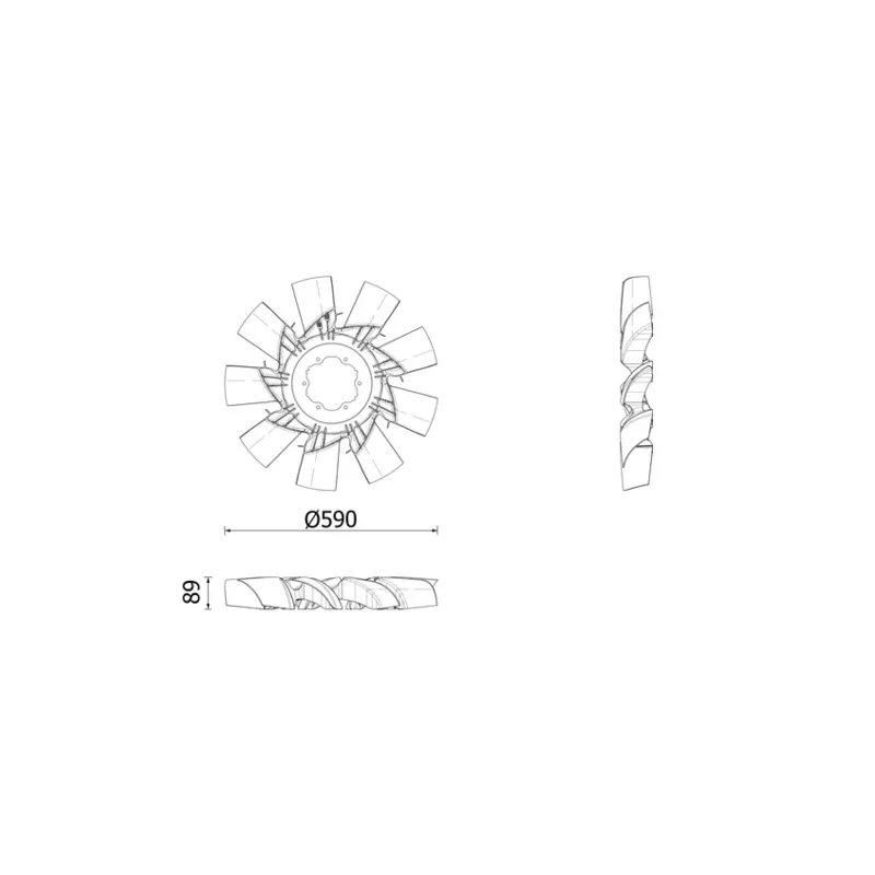 Ventilateur, refroidissement du moteur MAHLE CFF 629 000P
