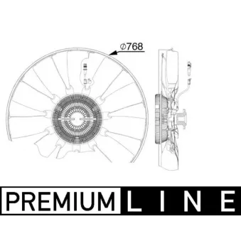 Ventilateur, refroidissement du moteur MAHLE CFF 526 000P