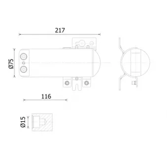 Filtre déshydratant, climatisation MAHLE