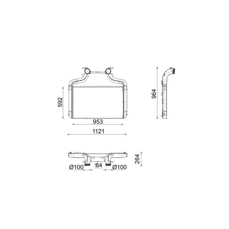 Radiateur, refroidissement du moteur MAHLE CI 726 000P