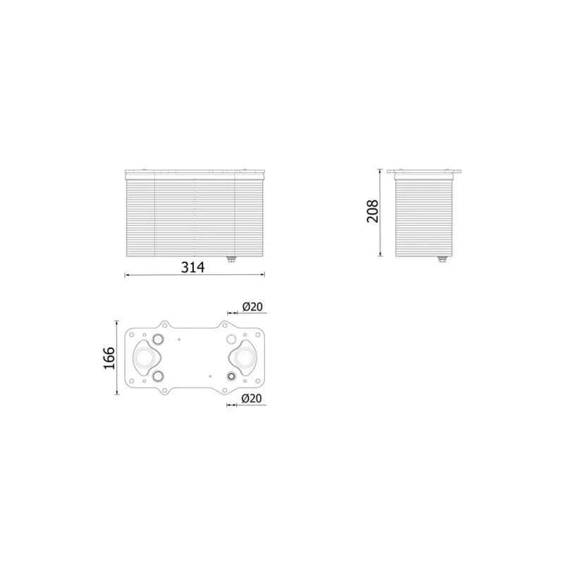 Intercooler, échangeur MAHLE CI 710 000P