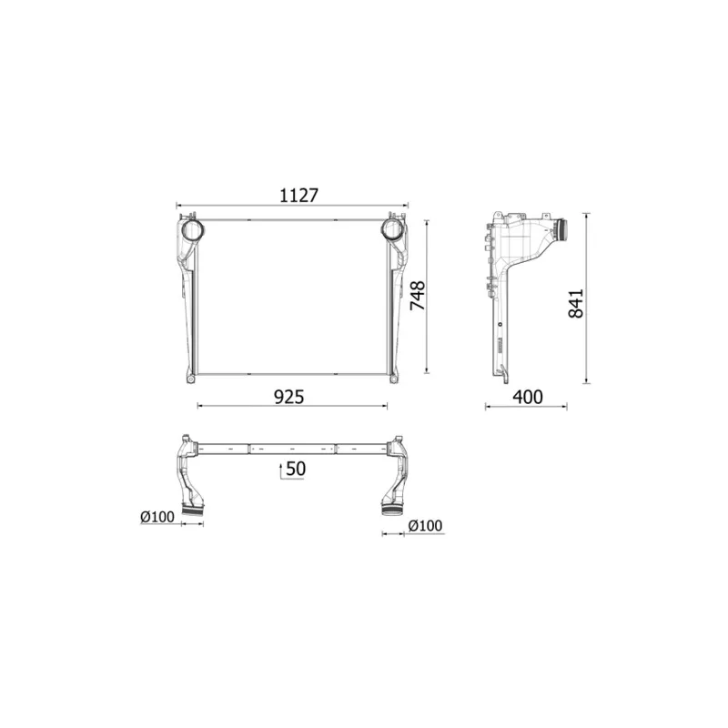 Intercooler, échangeur MAHLE CI 717 000P