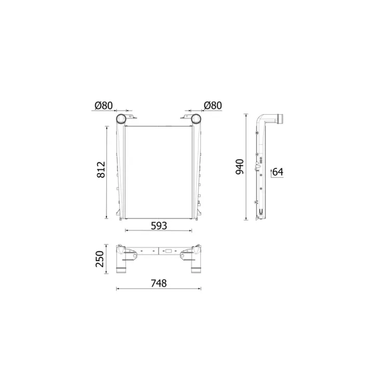Intercooler, échangeur MAHLE CI 712 000P