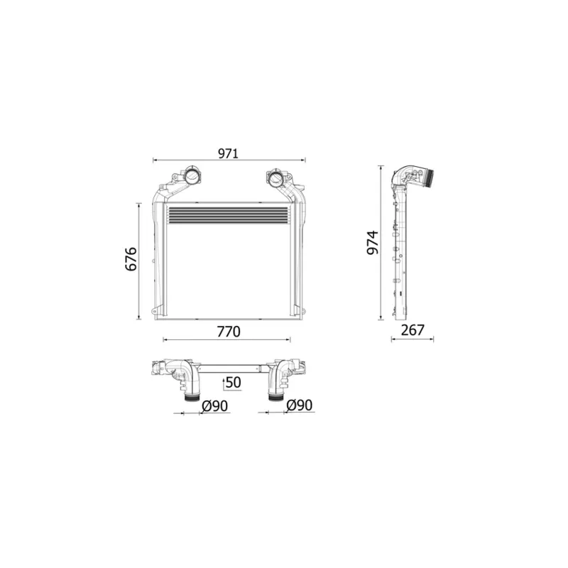 Intercooler, échangeur MAHLE CI 703 000P