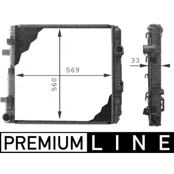 Radiateur, refroidissement du moteur MAHLE CR 671 000P