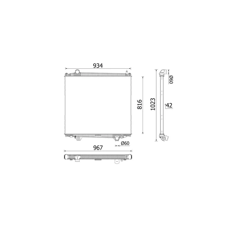Radiateur, refroidissement du moteur MAHLE CR 2723 000P