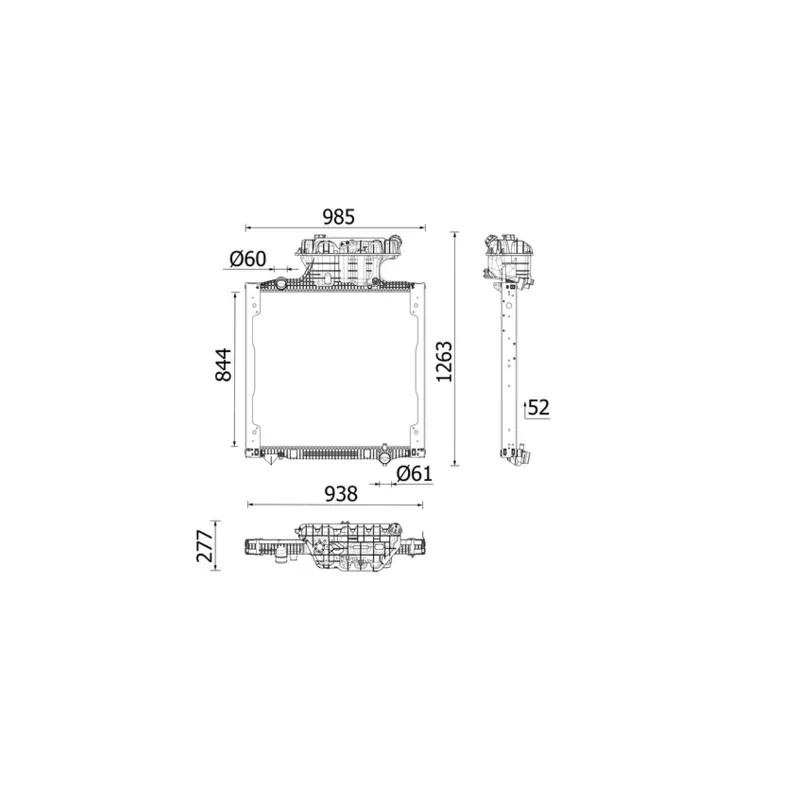 Radiateur, refroidissement du moteur MAHLE CR 2741 000P
