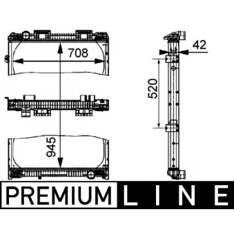 Radiateur, refroidissement du moteur MAHLE CR 707 000P