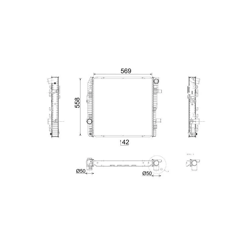 Radiateur, refroidissement du moteur MAHLE CR 674 000P