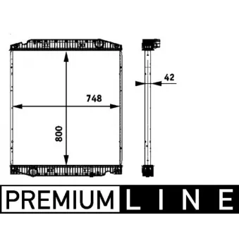 Radiateur, refroidissement du moteur MAHLE CR 719 000P