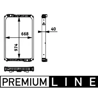 Radiateur, refroidissement du moteur MAHLE CR 713 000P