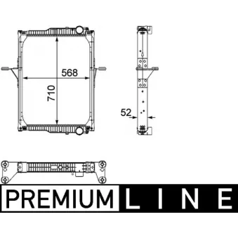 Radiateur, refroidissement du moteur MAHLE CR 822 000P