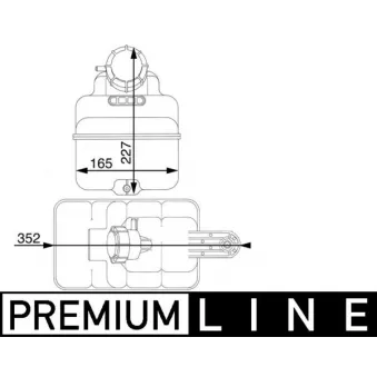 Vase d'expansion, liquide de refroidissement MAHLE CRT 43 000P