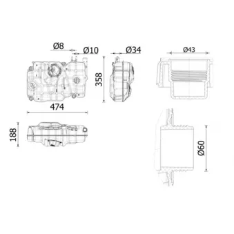 Vase d'expansion, liquide de refroidissement MAHLE