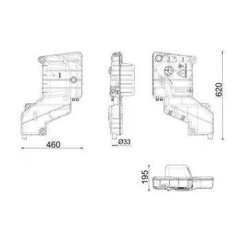 Vase d'expansion, liquide de refroidissement MAHLE