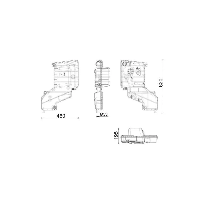 Vase d'expansion, liquide de refroidissement MAHLE CRT 287 000P