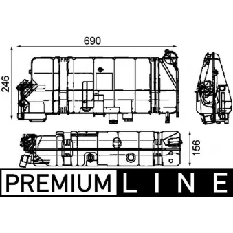 Vase d'expansion, liquide de refroidissement MAHLE CRT 42 000P