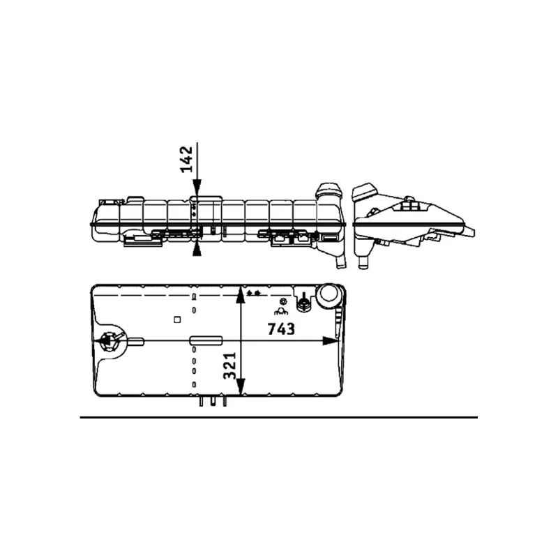 Vase d'expansion, liquide de refroidissement MAHLE CRT 50 000S