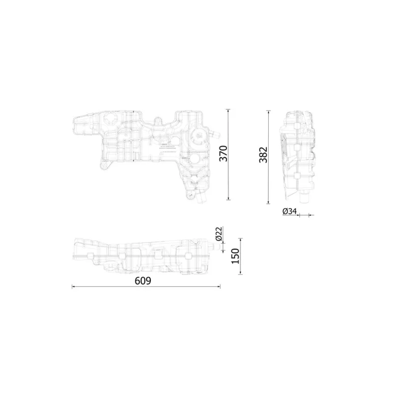 Vase d'expansion, liquide de refroidissement MAHLE CRT 250 000S