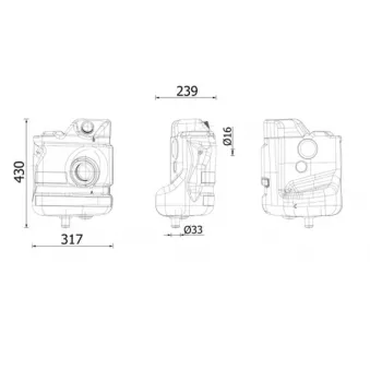 Vase d'expansion, liquide de refroidissement MAHLE