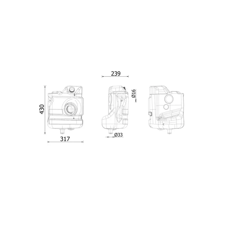 Vase d'expansion, liquide de refroidissement MAHLE CRT 260 000S