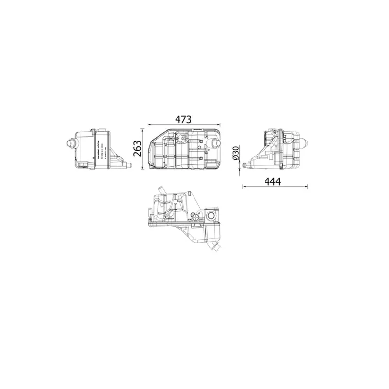 Vase d'expansion, liquide de refroidissement MAHLE CRT 54 000S