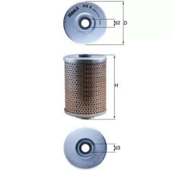 Filtre hydraulique, direction MAHLE HX 5